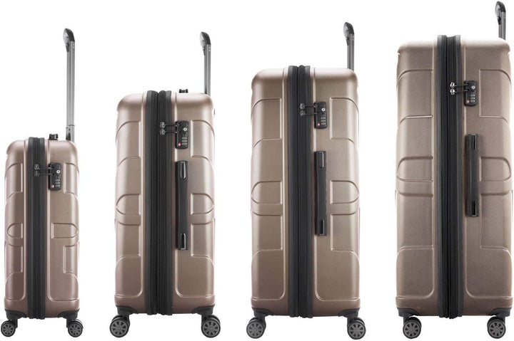 Suitline – 4er Set aus Handgepäck, mittelgrosser Koffer, grosser Hartschalen-Koffer, übergrosser Rei