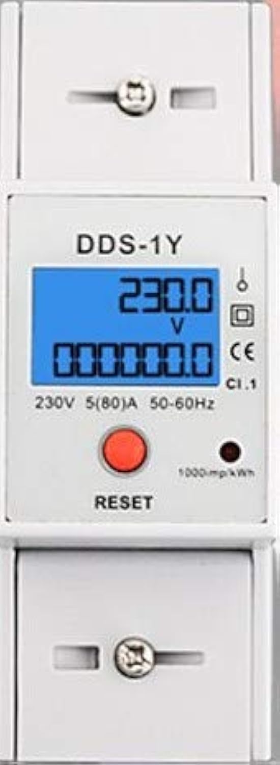 Digitaler Stromzähler Einphasen-Energiezähler DIN-Hutschiene *individuelle Anzeigemöglichkeiten* eQ3