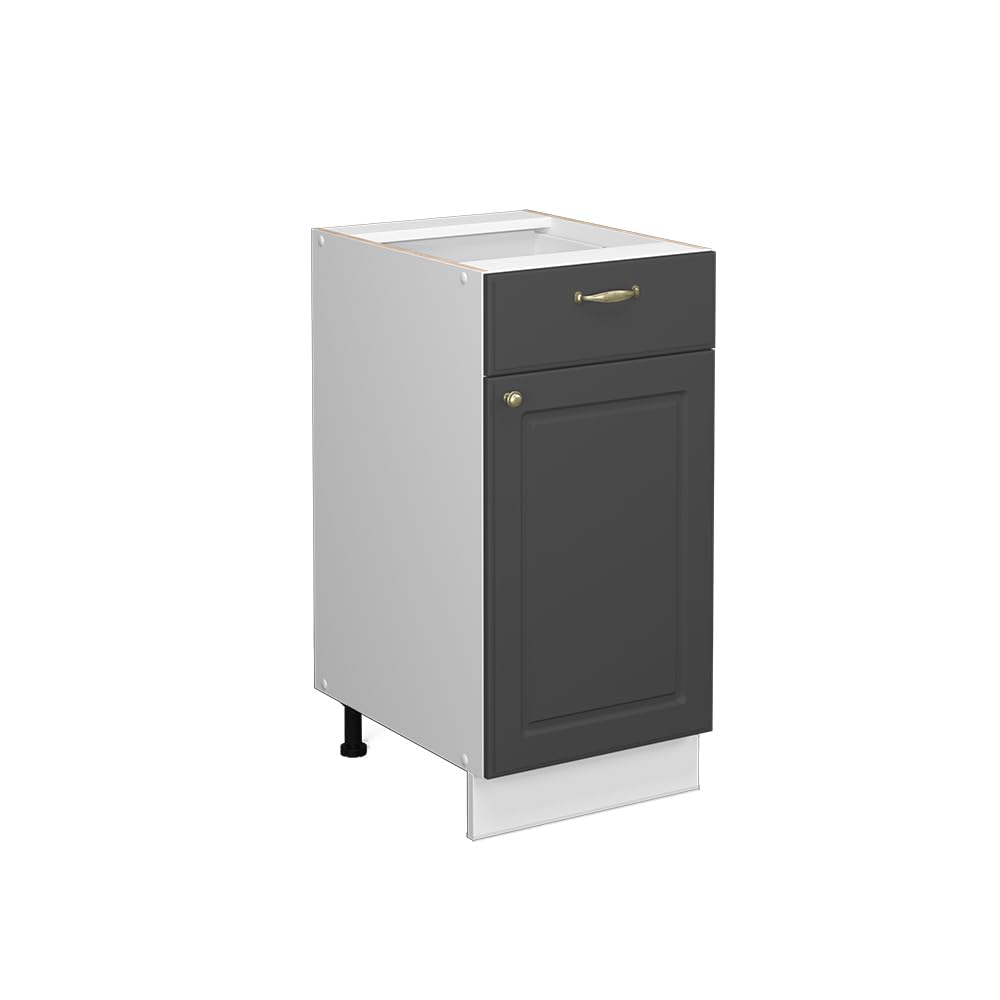 Vicco Küchenunterschrank Fame-Line, Anthrazit-Gold, 40 cm | ohne Arbeitsplatte, zur Kombination mit