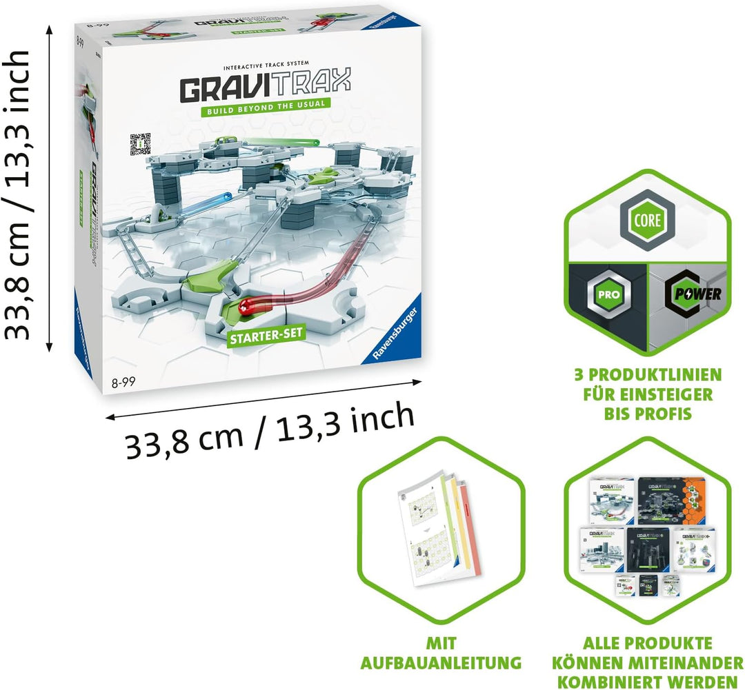 Ravensburger GraviTrax Starter-Set 22410 - Einstiegsset für deine Kugelbahn - Murmelbahn und Konstru