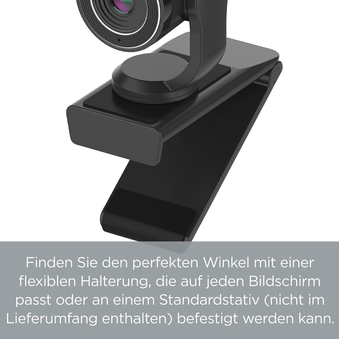 TOUCAN Streaming USB Webcam – Ihre 1080p-HD-Kamera mit 60 fps, Weitwinkel, Low-Light-Funktion und Mi
