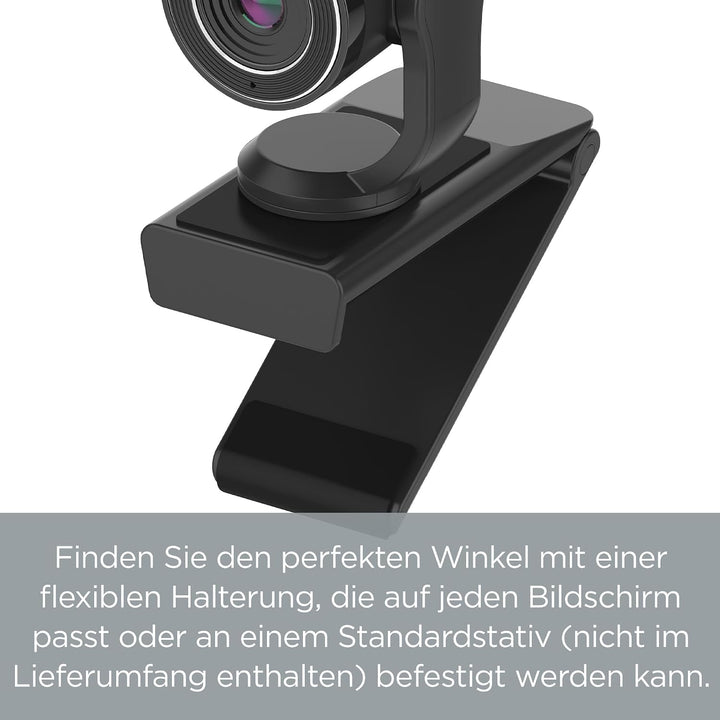 TOUCAN Streaming USB Webcam – Ihre 1080p-HD-Kamera mit 60 fps, Weitwinkel, Low-Light-Funktion und Mi