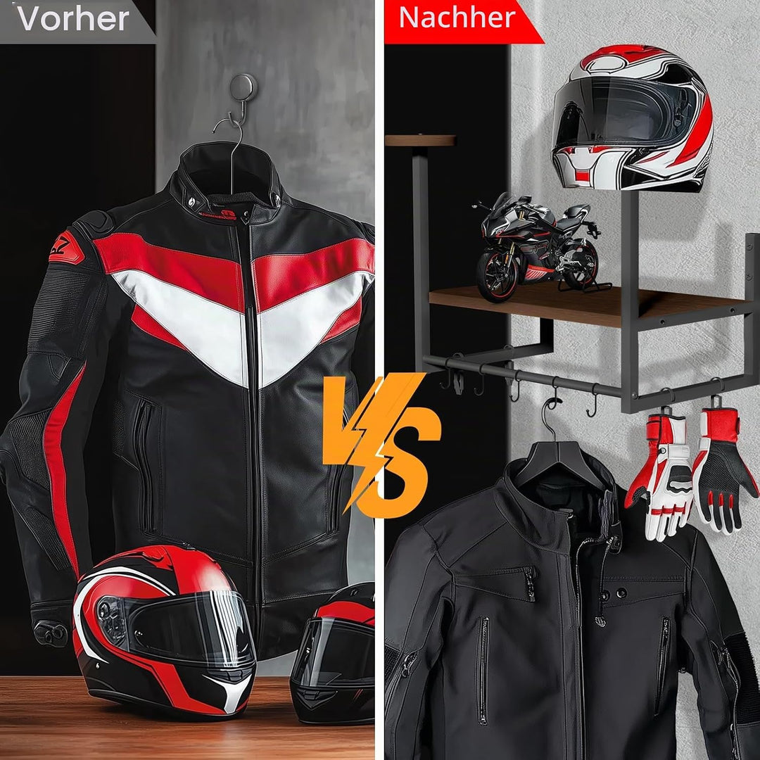 Helm Halterung-Motorradhelm Halterung Wand 2er Set, Motorradhalterung Plattenständer Display Organiz