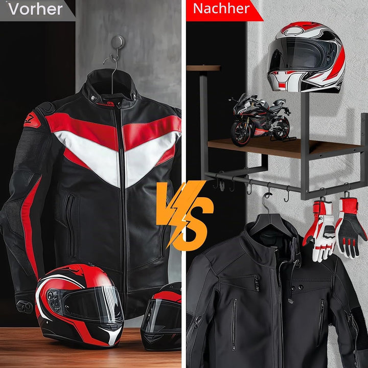 Helm Halterung-Motorradhelm Halterung Wand 2er Set, Motorradhalterung Plattenständer Display Organiz