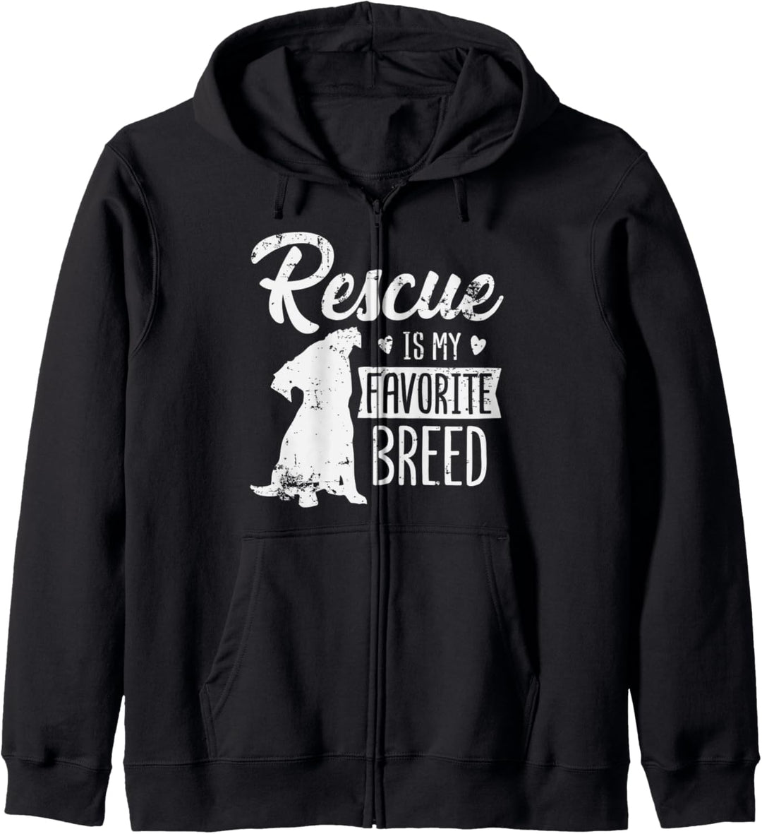 Rescue Is My Favorite Breed Cute Rescue Dog Adoption Gift Kapuzenjacke