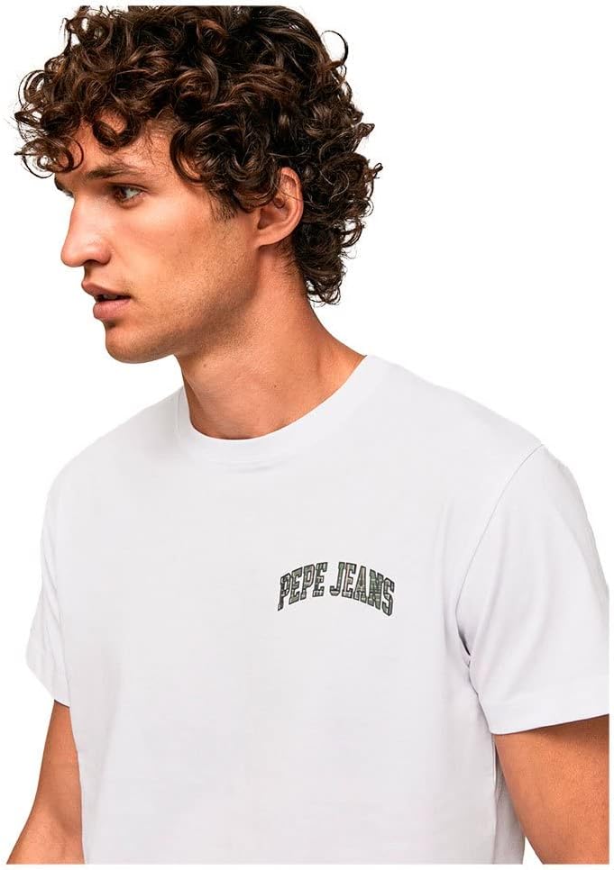 Pepe Jeans Herren Adney T-Shirt S Weiss (White), S Weiss (White)