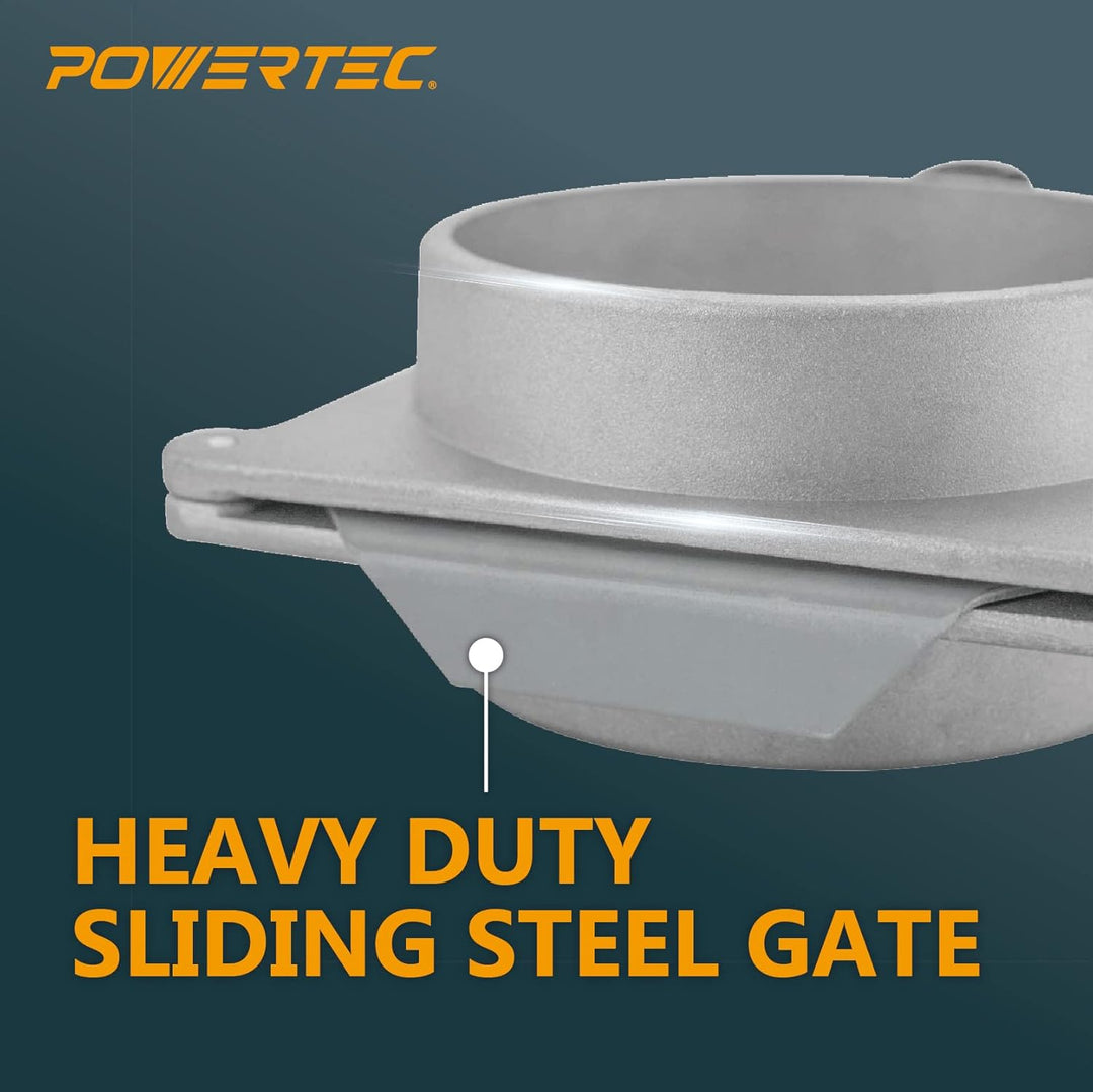 POWERTEC 70227-P2 15,2 cm Aluminium-Blastgitter für Staubsammler/Vakuumarmaturen, 2 Stück Alaun 15,2