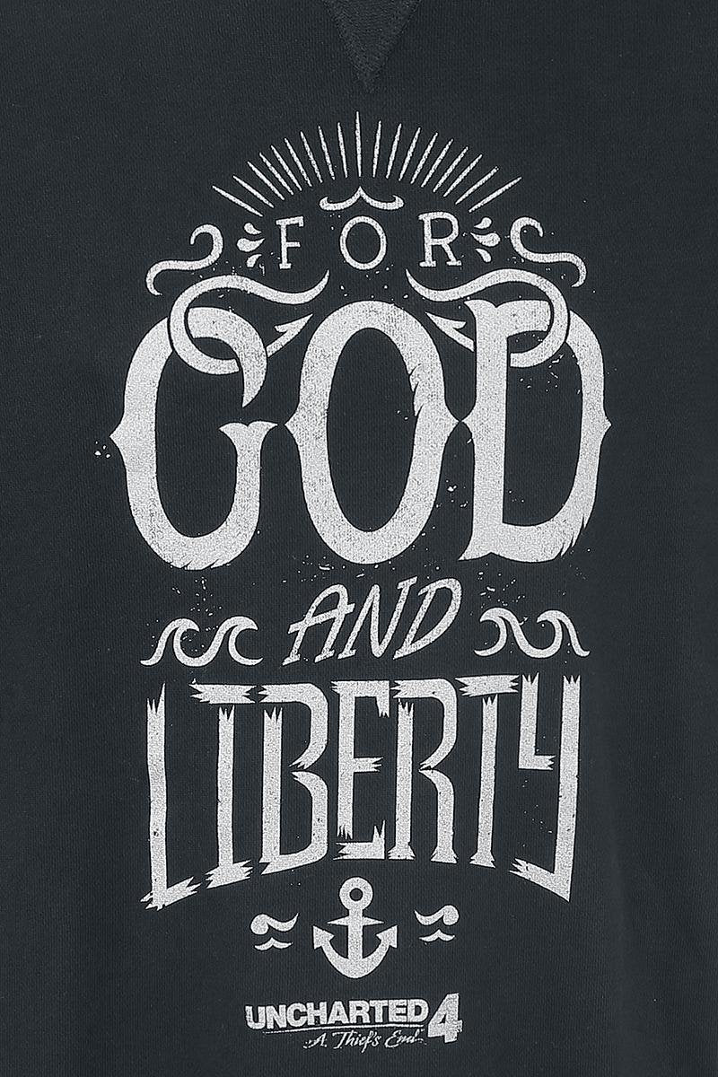 Uncharted 4 Pullover -L- For God and Liberty,schwa