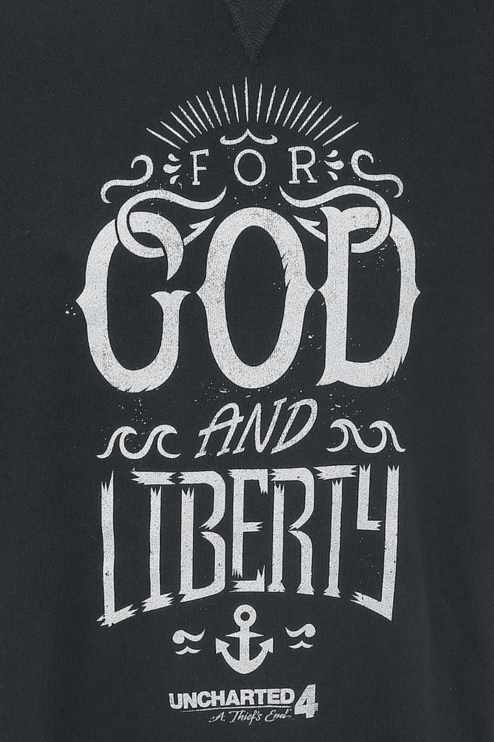 Uncharted 4 Pullover -L- For God and Liberty,schwa