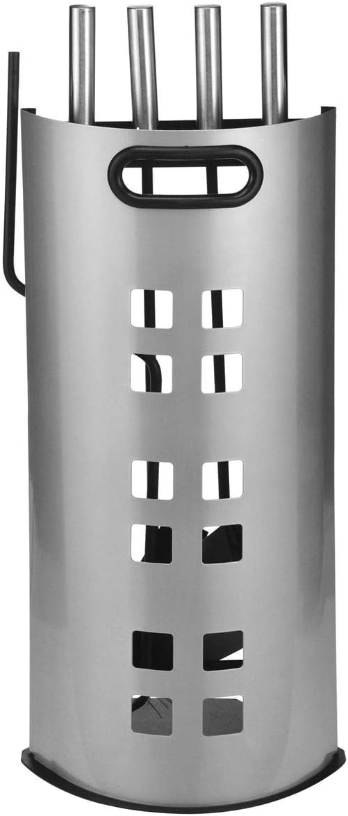 Kaminbesteck 5teilig 23x52x15cm silber Kamin Set Kamingarnitur