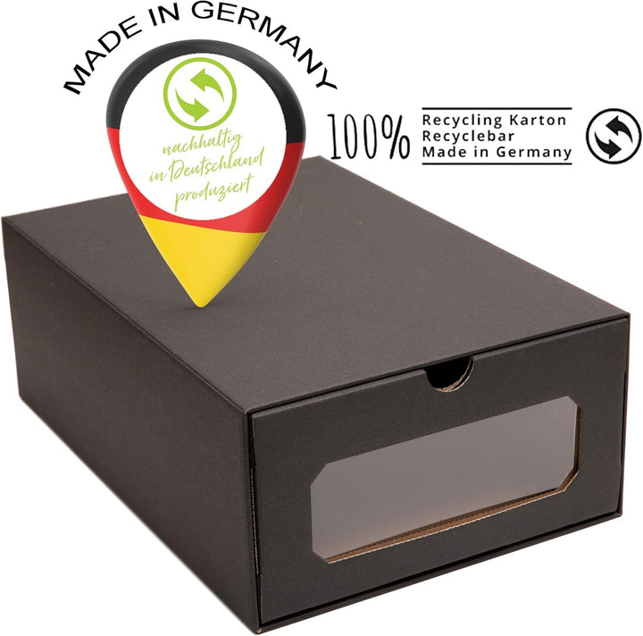 10 x PresentFill® Schubladenbox Aufbewahrungsbox Schuhbox Schuhschachtel Schuhkarton Ordnungsboxen S