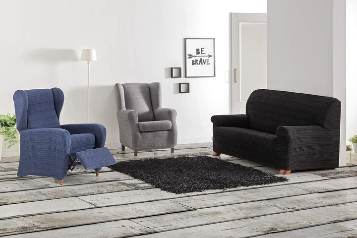 Eysa Aquiles elastisch Sofa überwurf 3 sitzer Farbe 00-Ecru, Polyester-Baumwolle, 37 x 29 x 9 cm 37