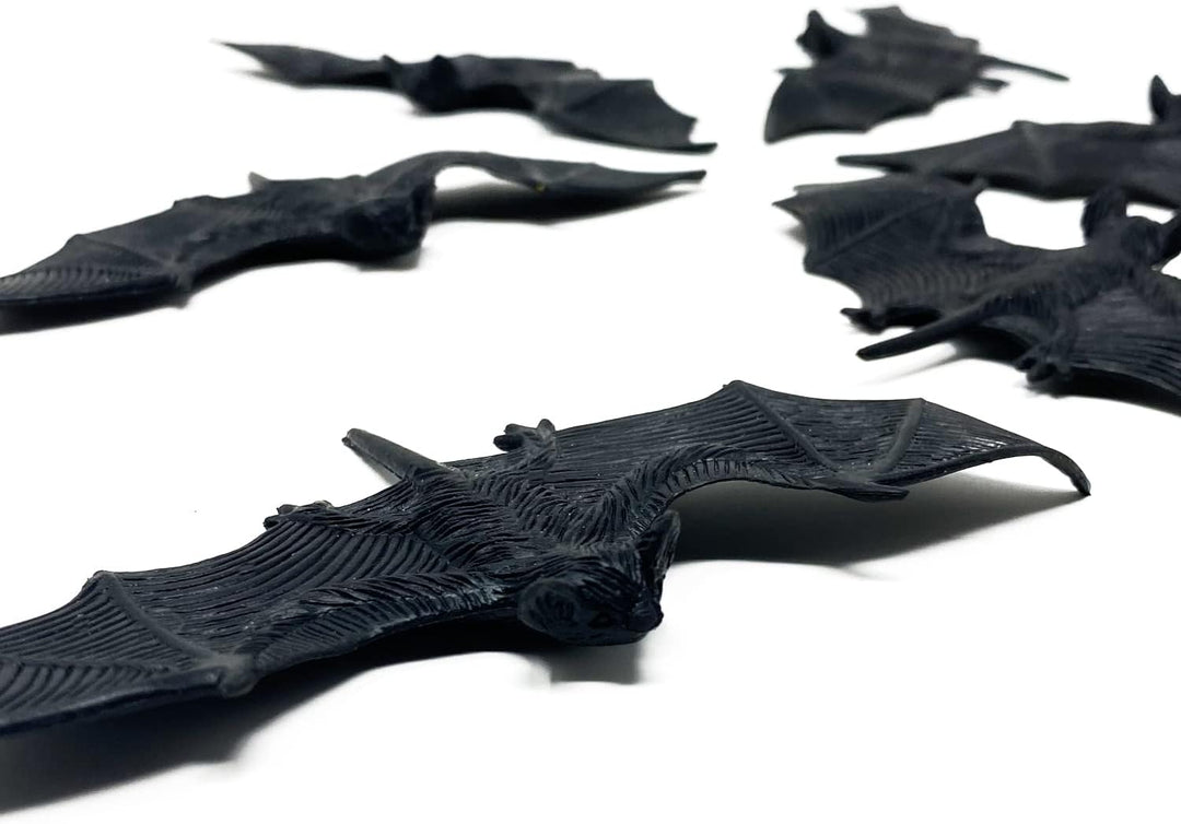 Oblique Unique® Horror Streudeko Fledermäuse 6 Stück Fledermaus Tischdeko für Halloween Deko Faschin