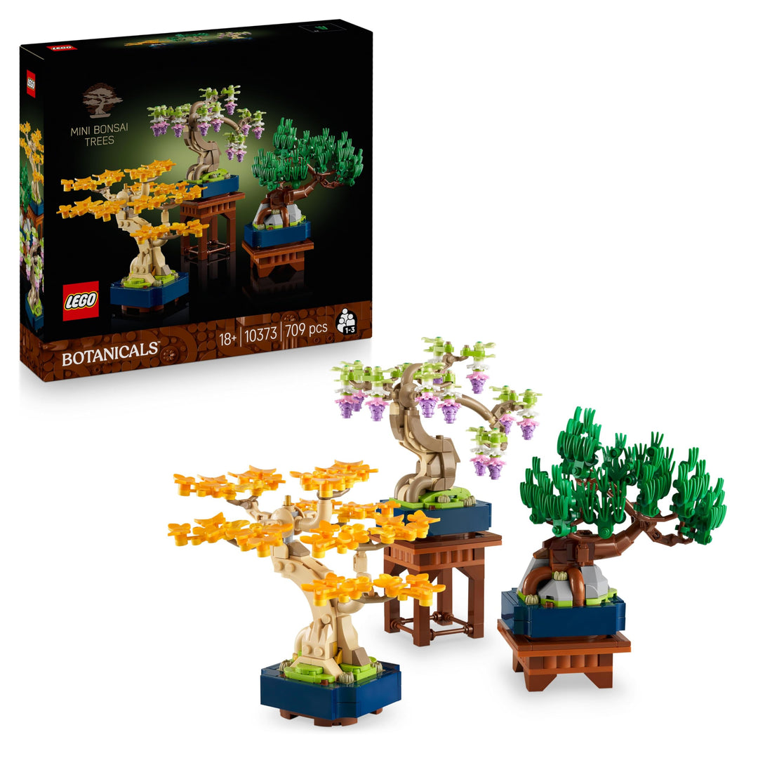 LEGO Botanicals Mini-Bonsais - Bonsai zum Bauen & Ausstellen - Kreative Deko Blumen - Ginkgo, Schwar
