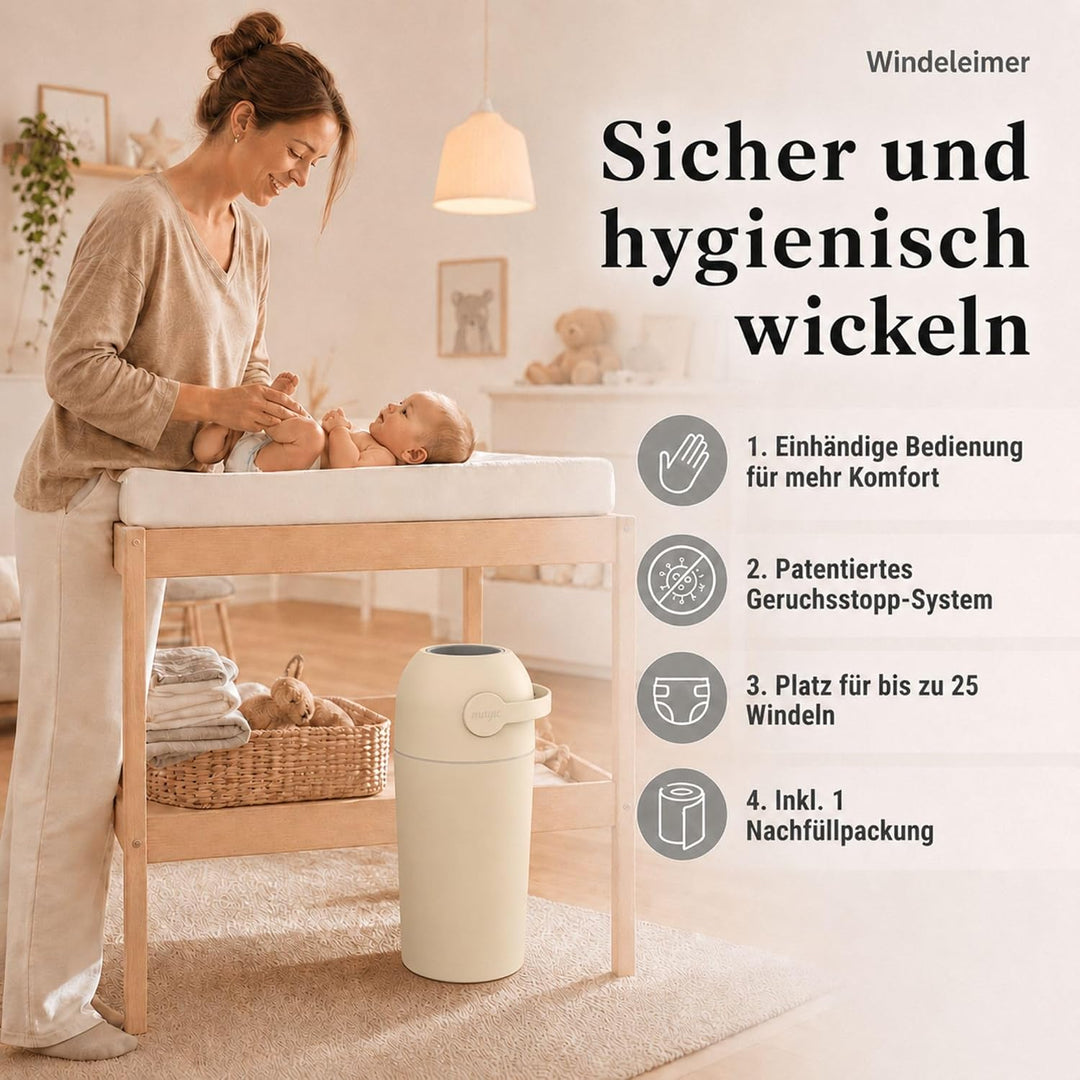 Set Magic Windeleimer Majestic &amp; Windel Blaubär | Kinderhaus Blaubär: Diaper Keeper 12L mit Geruchss