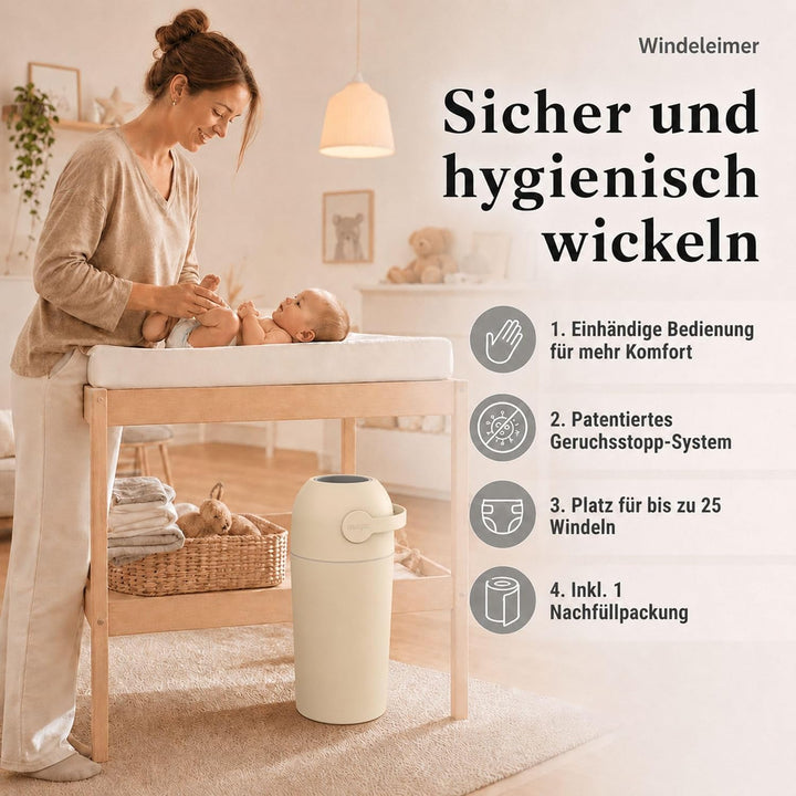 Set Magic Windeleimer Majestic &amp; Windel Blaubär | Kinderhaus Blaubär: Diaper Keeper 12L mit Geruchss