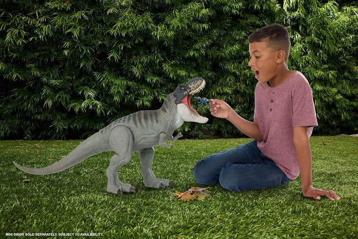 MattelJurassic World: Die Wiedergeburt Riesendino Tyrannosaurus Rex-Actionfigur, T-Rex-Dinosauriersp