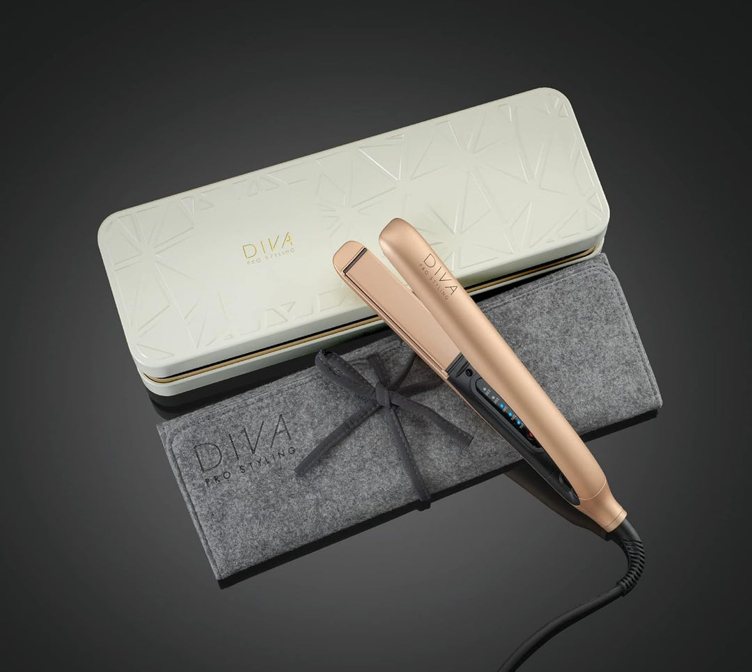 Diva Pro Styling Precious Metals Touch Glätteisen - Automatische Sicherheitsabschaltung - Einsatzber