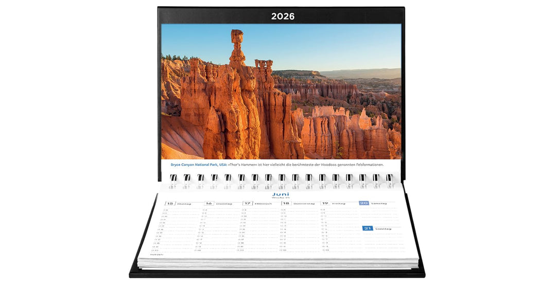 Weltreise - KUNTH Tischkalender 2026: Wochenkalender mit faszinierenden Fotomotiven und einem prakti