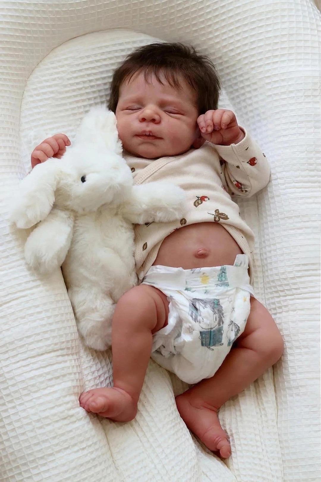 Zero pam Reborn Baby Vollsilikon Lebensecht-48CM Silikon Baby Mädchen, Babypuppen Wie Echt, Echte Ba