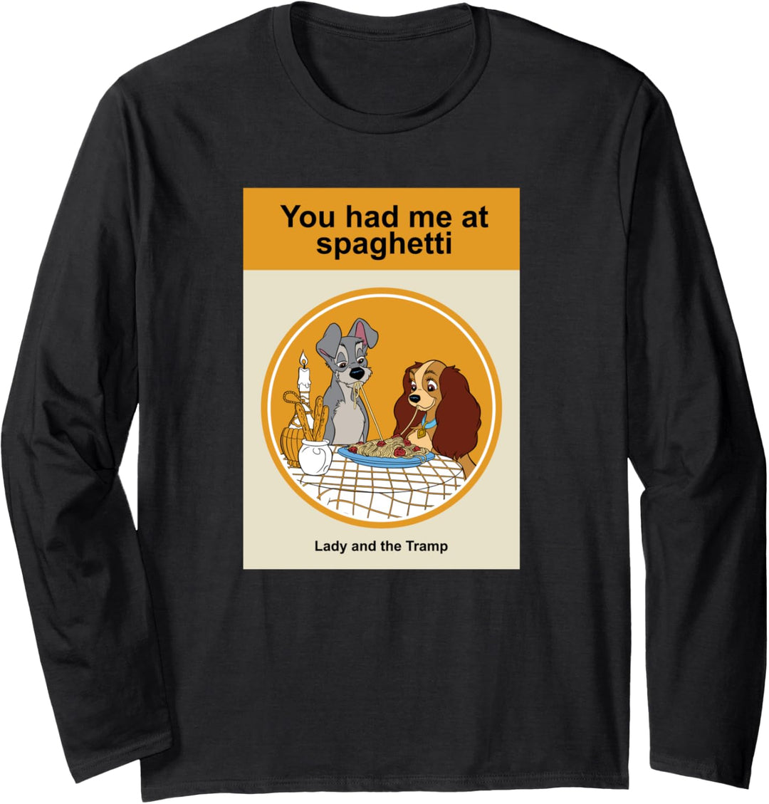 Disney Lady and The Tramp You Had Me At Spaghetti Book Langarmshirt