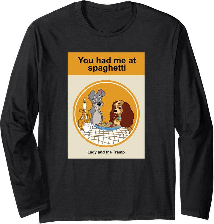 Disney Lady and The Tramp You Had Me At Spaghetti Book Langarmshirt