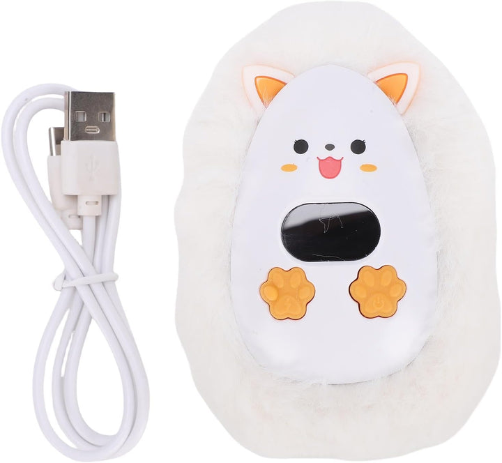 Pongnas USB Wiederaufladbarer Handwärmer, Tragbarer Taschenheizer, Mini-Handwärmer, Plüschtier mit D