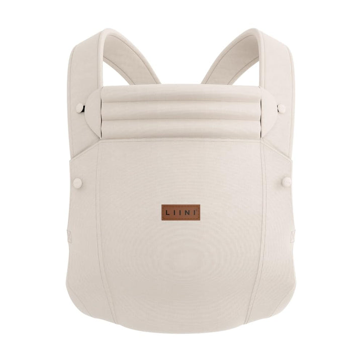 LIINI® Babytrage aus Baumwolle (Graubeige) – ab Geburt 3,5 kg bis 15 kg, ergonomisch & verstellbar,