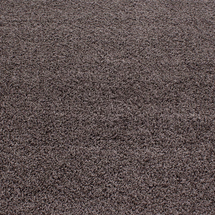 Moderner Hochflor Teppich Läufer Flur 80 x 150 cm Braun - Shaggy Flauschiger Teppich, Extra Weich un