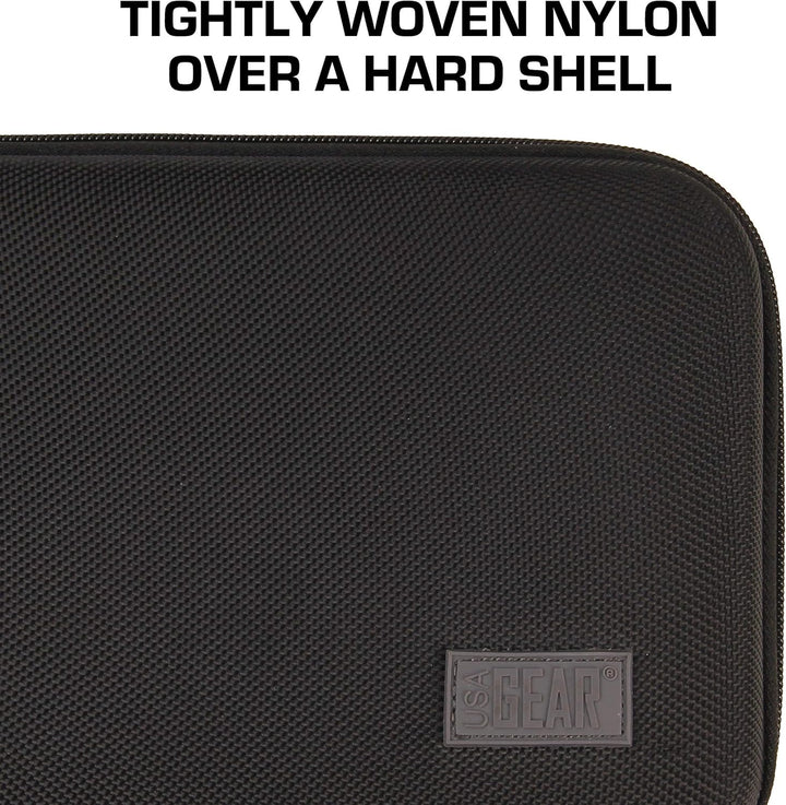 USA Gear Hartschalen-Dartkoffer - Darthalter für 8 Pfeile und Zubehör, Spitzen, Schäfte und Flüge -