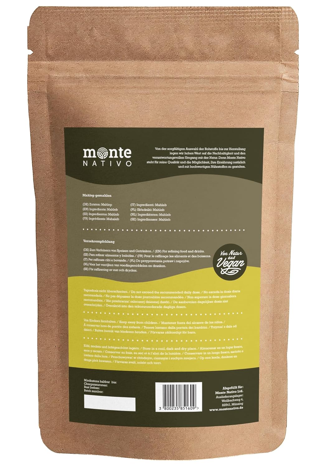 Mahlep gemahlen Monte Nativo (250g) - Mahleb - Mahlepi - Mahlab - Schonend getrocknete und gemahlene