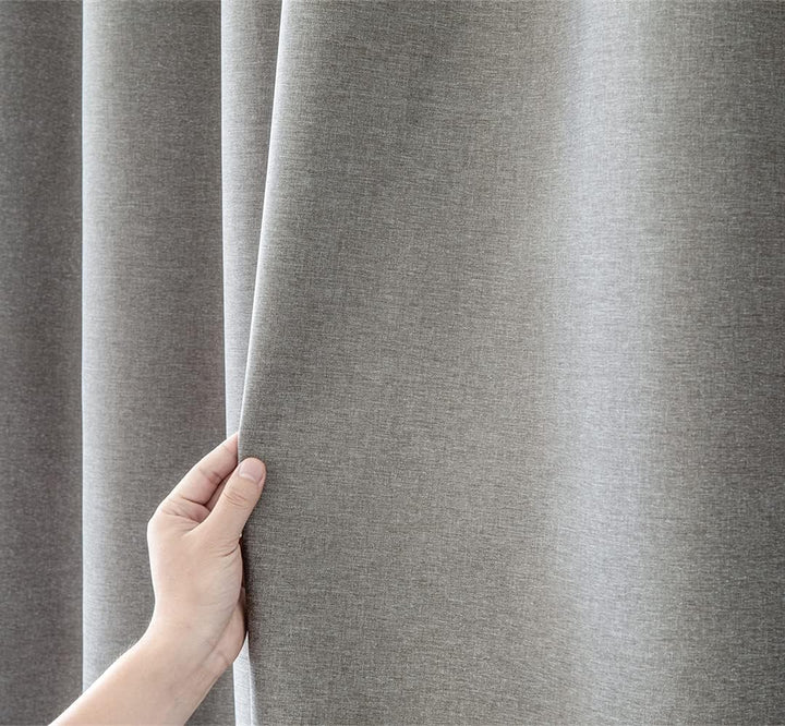 M&W DAS DESIGN Duschvorhang aus schwerem Textil Gewebe Leinenoptik schwere Qualität Schimmelresisten