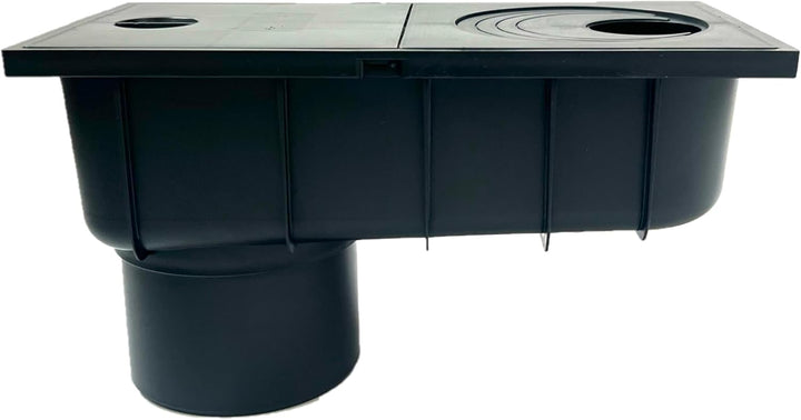 Regenrohrablauf mit Sieb Regensinkkasten von 50mm bis 110mm Regenwasserablauf DN110 Schwarz Dachrinn