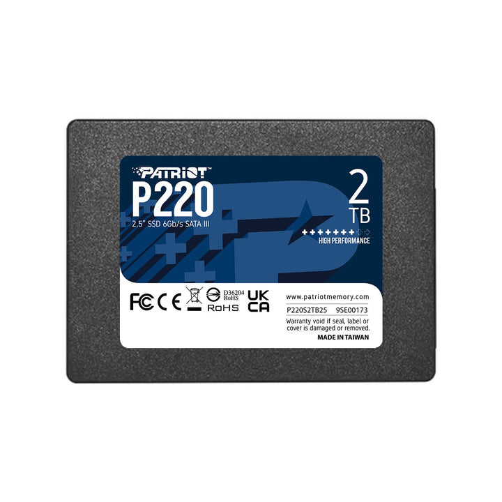 Patriot Memory P220 Internes Solid State Drive 2TB SSD SATA 3 2,5 Zoll