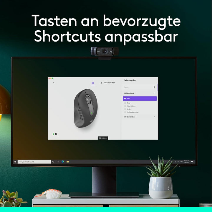 Logitech Signature M650 L Kabellose Maus - für grosse Hände, Leise Klicks, Anpassbare Seitentasten,
