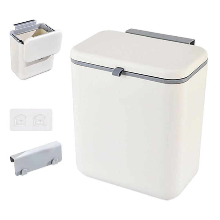 Hängender Mülleimer 10L Faltbar mit Deckel, Eimer Hängend für Wohnmobil, Küche, Bad, Garten, Faltbar