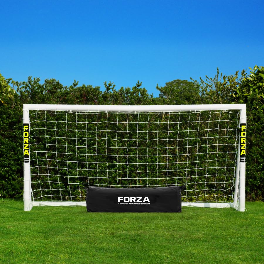 FORZA Fussballtor 2,4 m x 1,2 m – Robustes uPVC Tor für Garten &amp; Training – Wetterfestes Jugendtor m