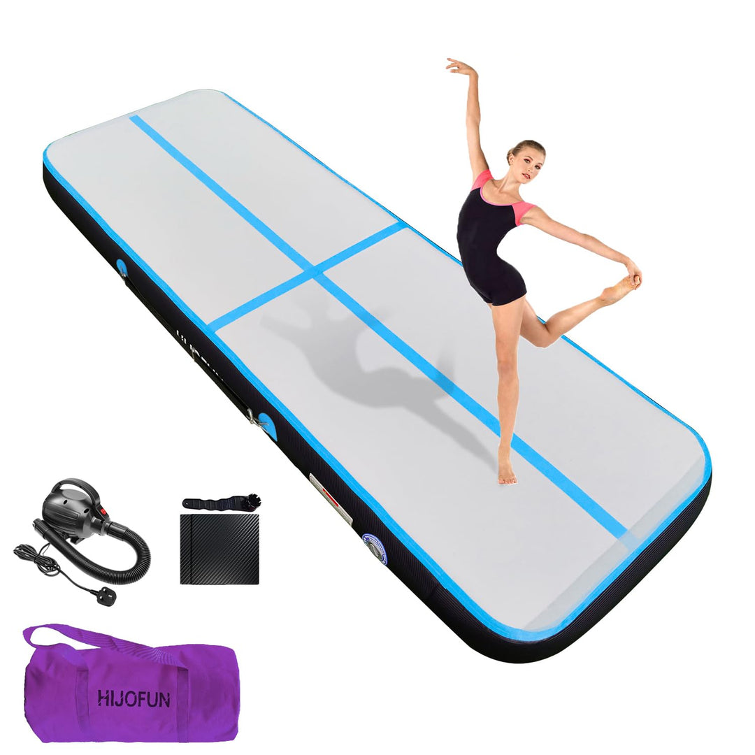 HIJOFUN Aufblasbare Gymnastik Tumbling Matten 3M 4M 5M 6M 20CM Höhe Trainings Matte Länge Bodenmatte