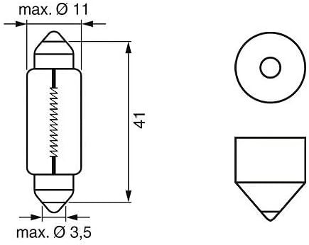 Bosch Sof. 10W Pure Light Halogen-Glühlampe für Auto-Scheinwerfer, 12 V 10 W, in Originalqualität -