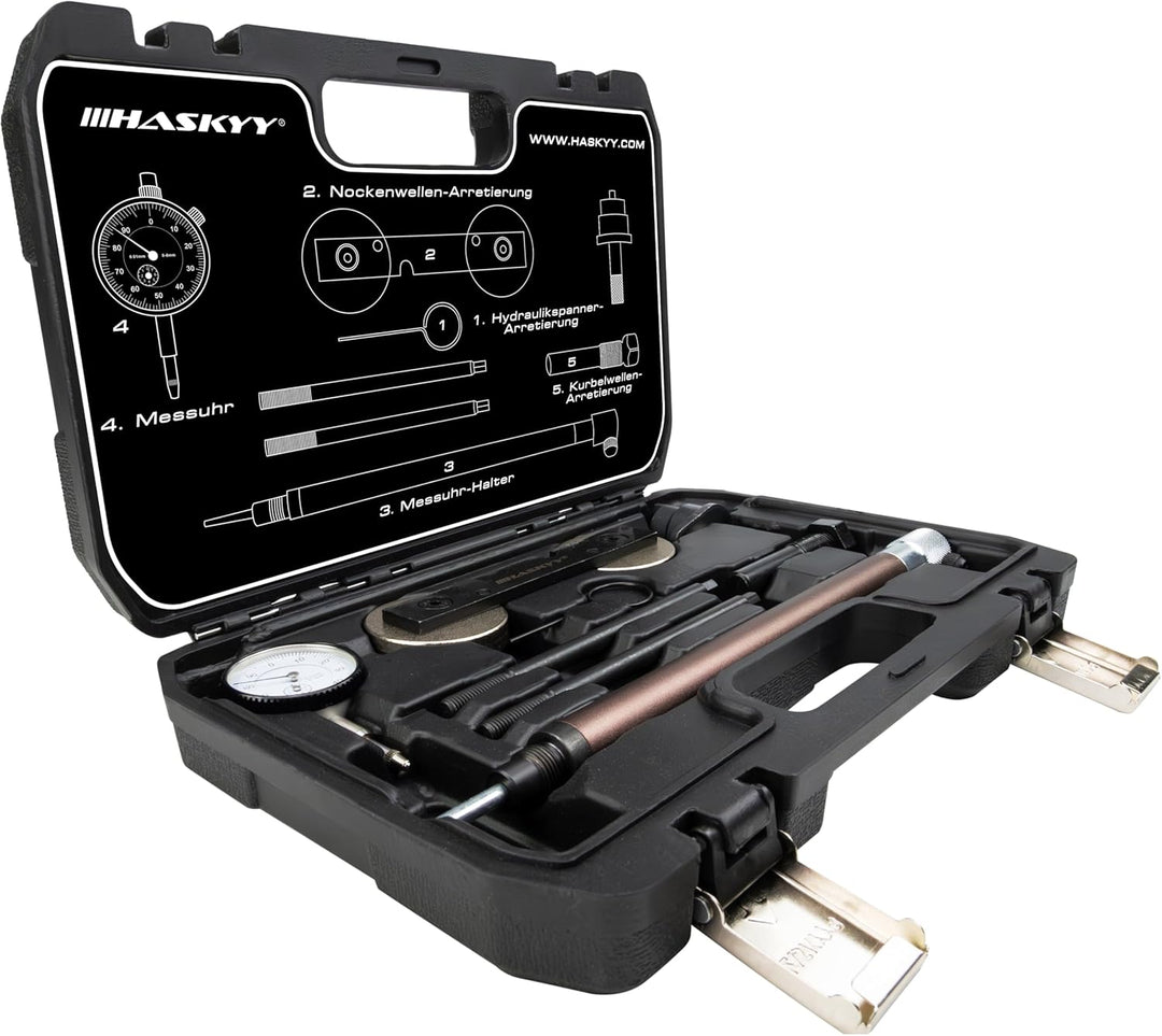 Motor Einstellwerkzeug Satz Steuerkette Wechsel Arretierung Nockenwelle Kurbelwelle Werkzeug Messuhr