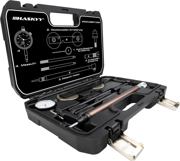 Motor Einstellwerkzeug Satz Steuerkette Wechsel Arretierung Nockenwelle Kurbelwelle Werkzeug Messuhr