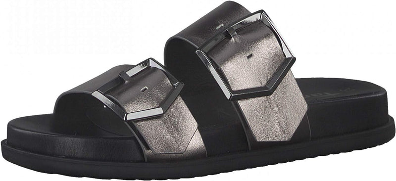 Tamaris Damen Pantoletten 27102-24, Frauen Clogs&Pantoletten 36 EU Grau Pewter, 36 EU Grau Pewter