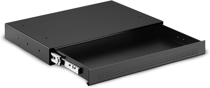 Ergolutions® Unterbau Schublade Slimline Schwarz - Flache, Einfache Montage, Vollauszug, Für Büromat