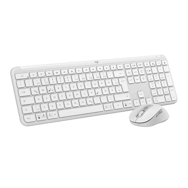 Logitech MK950 Signature Slim kabelloses Tastatur-Maus-Set, schlankes Design, leise tippen, Wechsel
