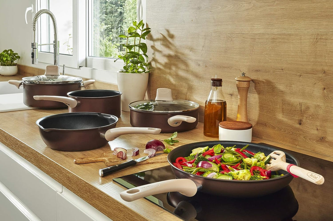 Tefal TEFALECO-RESPECT Schmorpfanne, 24 cm, mit Deckel, Antihaftbeschichtung, Induktion G2543202