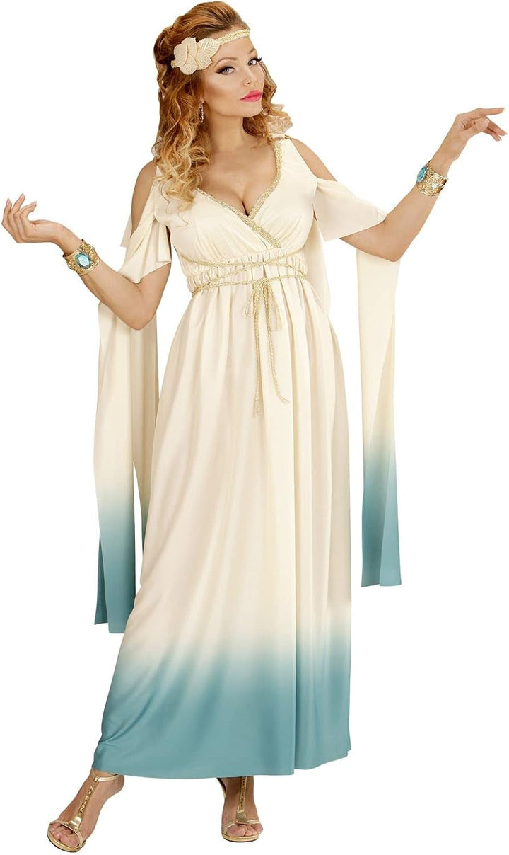 W WIDMANN MILANO Party Fashion - Kostüm Königin von Atlantis, Kleid und Lorbeerkranz, Göttin, S
