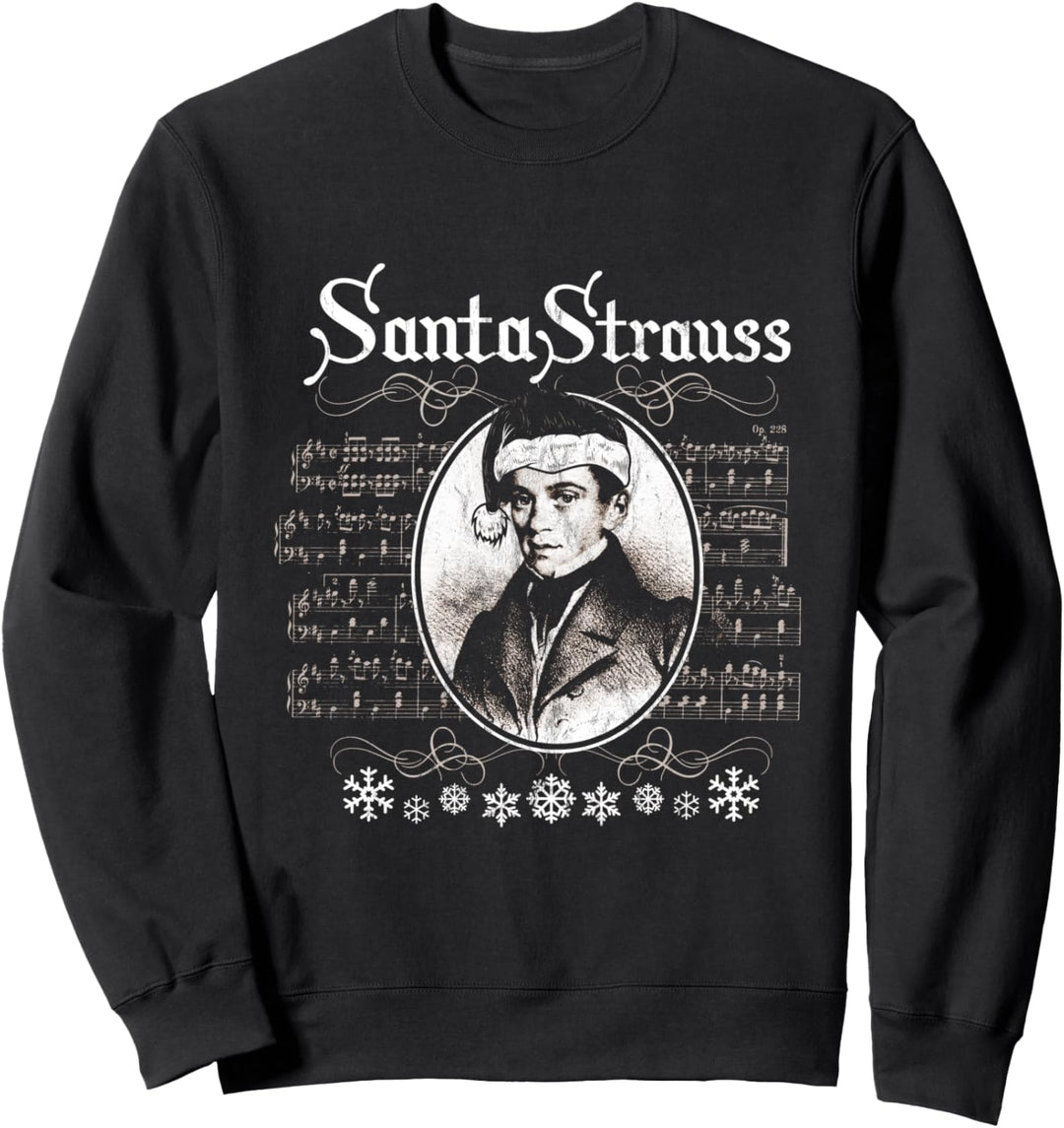 Santa Strauss Klassik Komponisten Ugly Christmas Musiker Sweatshirt