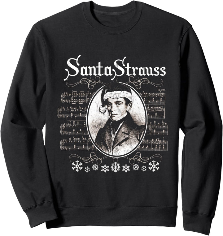 Santa Strauss Klassik Komponisten Ugly Christmas Musiker Sweatshirt