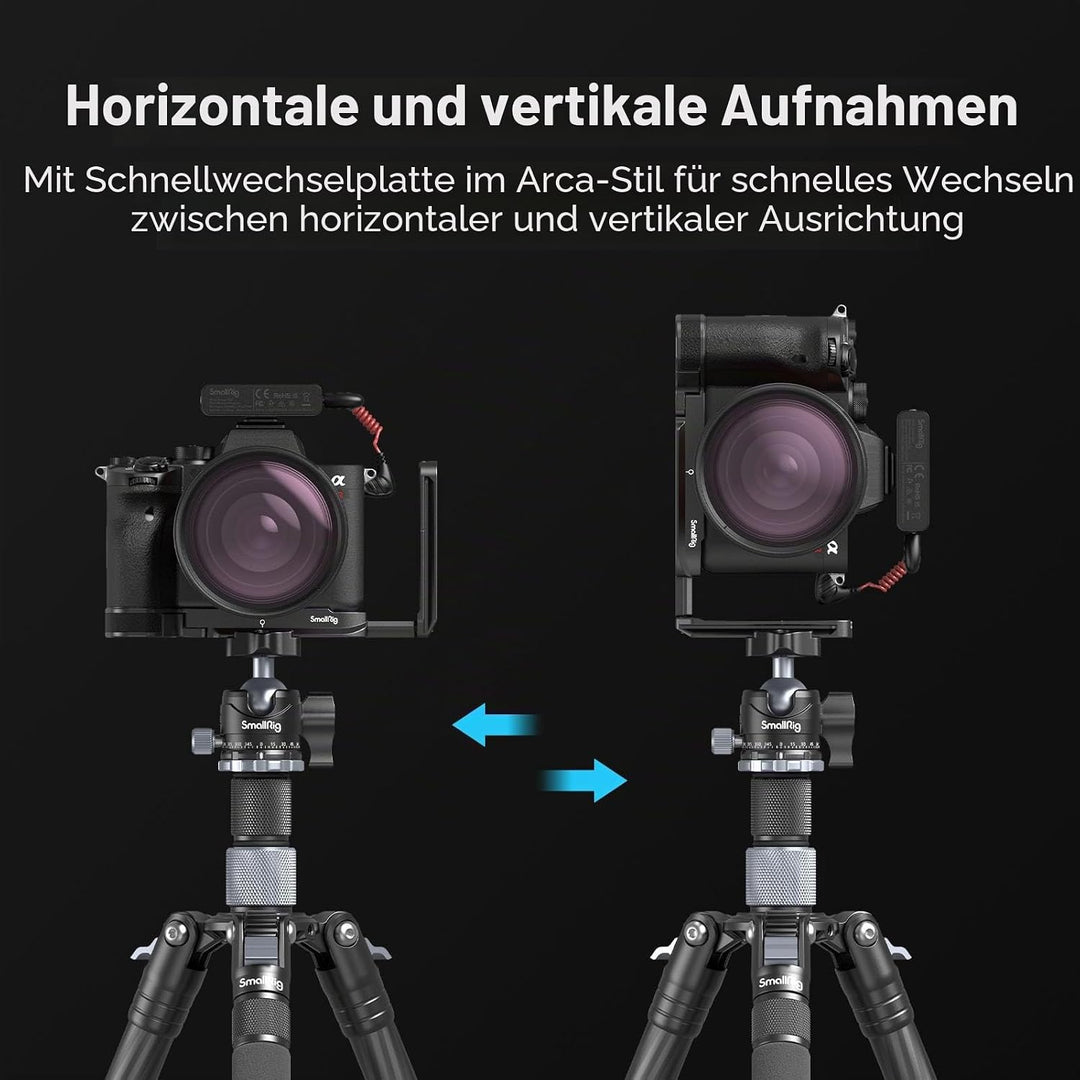 SMALLRIG A7 IV / A7S III / A1 L-Bracket für Arca-Typ, A7 IV L Winkel L-Bracket L-Schnellwechselplatt
