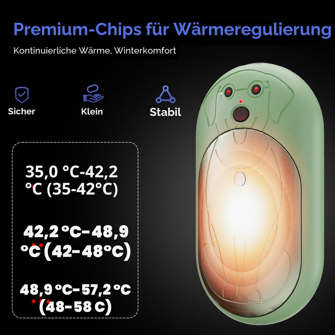 COTOP Handwärmer Elektrisch, 6000mAh 2er Pack Taschenwärmer Wiederverwendbar, akku Handwärmer Kinder